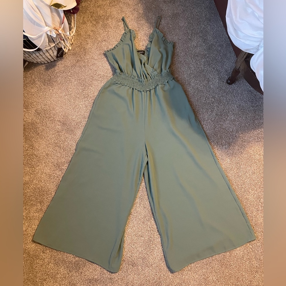 Teal GiGio Jumpsuit, Size L, NWT